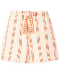 lemlem - Cotton Striped Shorts - Lyst
