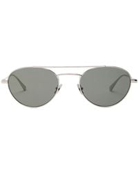 Saint Laurent - Round-Frame Metal Sunglasses - Lyst