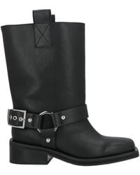 Ganni - Simple Square-Toe Knight Ankle Boots - Lyst