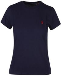 Polo Ralph Lauren - Logo Embroidered Crewneck T-Shirt - Lyst