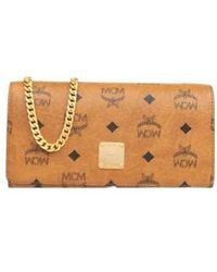 MCM - Logo-Engraved Chain-Linked Shoulder Bag - Lyst