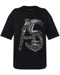 AllSaints - Linx Etta Sequin-Embellished Graphic-Print T-Shirt - Lyst