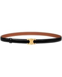 Celine - Triomphe Buckle And Reversible Belt - Lyst