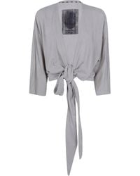 Ziggy Chen - Collarless Jersey T-Shirt - Lyst