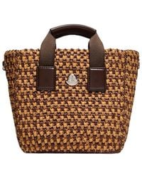 Moncler - Micro Caradoc Raffia Tote Bag - Lyst