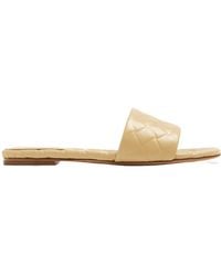 Bottega Veneta - Quilted Slip-On Sandals - Lyst