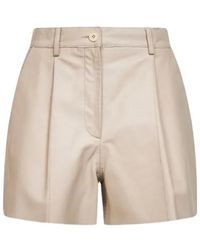 P.A.R.O.S.H. - Pleated Leather Shorts - Lyst