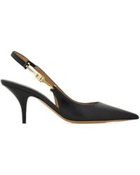 Ferragamo - F Buckle Slingback Pump - Lyst