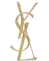 Saint Laurent - Logo Letter Bar-Pin Fastened Brooch - Lyst