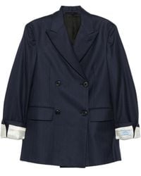 Prada - Double-Breasted Tailored Blazer - Lyst