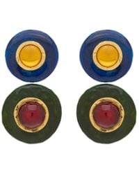 Saint Laurent - Cabochon Drop Earrings - Lyst