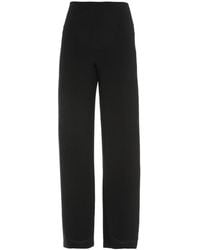 Norma Kamali - Elastic-Waist Wide-Leg Pants - Lyst