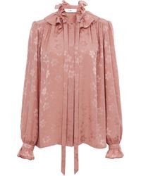 Chloé - Chloé Floral Printed Long Sleeved Blouse - Lyst