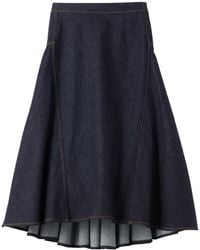 Jacquemus - Denim Stitch Detailed Skirt - Lyst
