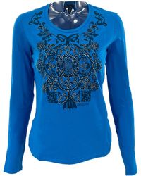 Armani Jeans - Round Collar And Long-Sleeved T-Shirt - Lyst