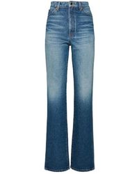 KHAITE - Danielle Denim High-Rise Straight Jeans - Lyst