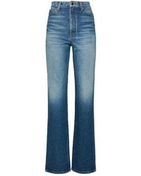 KHAITE - Danielle Denim High-Rise Straight Jeans - Lyst