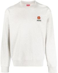 KENZO - Logo-Embroidered Crewneck Sweatshirt - Lyst
