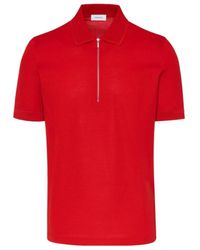 Ferragamo - Zip Collar Polo Shirt - Lyst