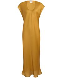 KHAITE - Darby Scoop Neck Midi Dress - Lyst