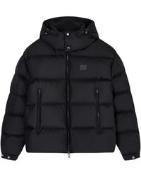 Emporio Armani - Water-Repellent, Quilted Ripstop Nylon Hooded Down Jacket - Lyst