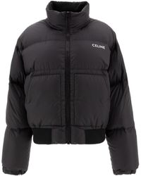 ジャケット CELINE CROPPED JACKET CELINE Celine cropped bomber jacket in thick satin | REVERSIBLE