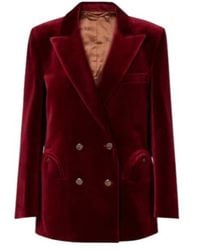 Blazé Milano - Everynight Double-Breasted Cotton Velvet Blazer - Lyst
