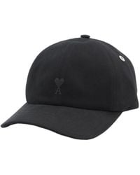 Ami Paris - Ami Logo Embroidered Curved Peak Cap - Lyst
