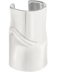 Courreges - Courrèges Melting-Effect Wide-Band Cuff Bracelet - Lyst