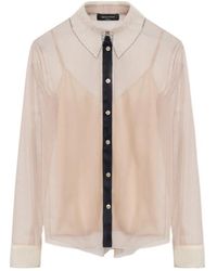 Fabiana Filippi - Sheer Lace-Collar Blouse - Lyst