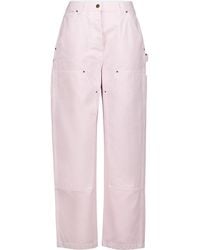 Prada - Triangle-Logo Trousers - Lyst