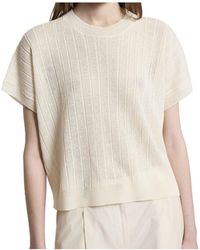 Peserico - Short-Sleeved Crewneck Jumper - Lyst