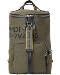 Fendi - Tourist Logo Canvas Backpack - Lyst