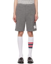 Thom Browne - Logo-Patch Knee-Length Shorts - Lyst