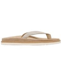 Brunello Cucinelli - Suede Flip Flops - Lyst
