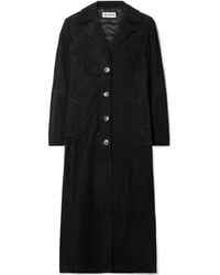 RIXO London - Astraea Patchwork Suede Coat - Lyst