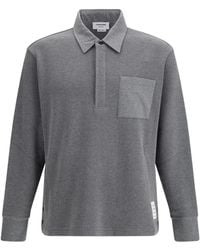 Thom Browne - Logo Patch Polo Shirt - Lyst