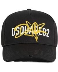 DSquared² - Logo Embroidered Distressed Baseball Cap - Lyst