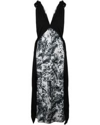 Bottega Veneta - V-Neck Graphic Printed Dress - Lyst