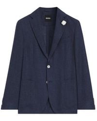 BOSS - Buttoned Single-Breasted Blazer - Lyst