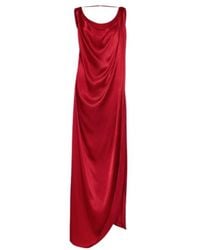 Maison Margiela - Draped Split Maxi Dress - Lyst