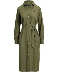 Polo Ralph Lauren - Belted Shirt Dress - Lyst