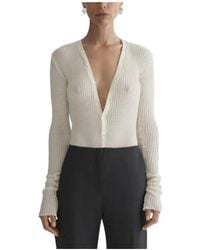Mugler - V-Neck Ribbed Top - Lyst