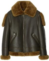 Burberry - Shearling Aviator Jacket - Lyst