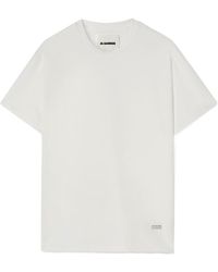 Jil Sander - Logo Plaque Crewneck T-Shirt - Lyst