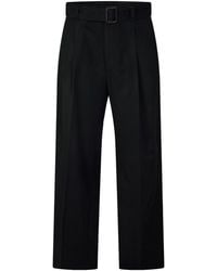 Emporio Armani - High-Waisted Wide-Leg Trousers - Lyst