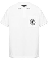 Versace Jeans Couture - Couture Logo Embroidered Polo Shirt - Lyst