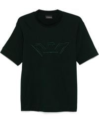 Emporio Armani - Logo-Embroidered T-Shirt - Lyst