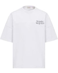 McQueen - Logo Printed Oversize-Fit T-Shirt - Lyst