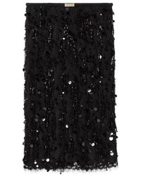 Gucci - Sequin Embroidered Lace Skirt - Lyst